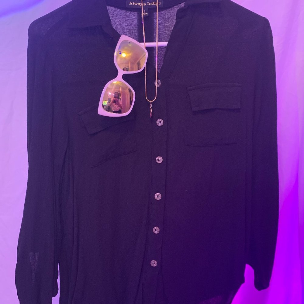 Always Indigo | Small | Black | Blouse